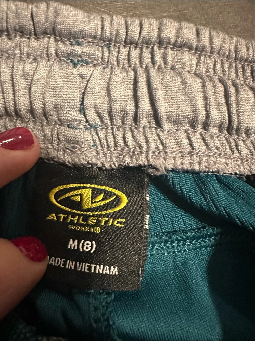 Boys Athletic Works Active Teal Pants size 8
